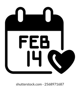 This Calendar icon is suitable for Valentine, Wedding, Romance, etc.