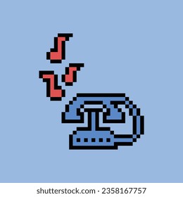 this is call icon in pixel art with simple color and blue background ,this item good for presentations,stickers, icons, t shirt design,game asset,logo and your project.