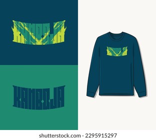 this is a Cambodia logo design, artwork font,
and full of attractive colors, an elegant concept that is good for t-shirt production.