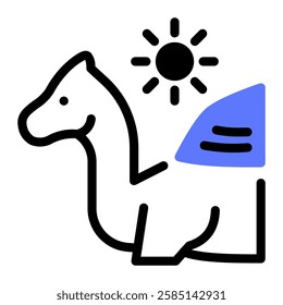 This Camel icon is suitable for Ramadan Islamic event etc