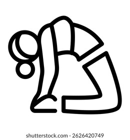 Este Camelo (pose) ícone é adequado para Yoga, Mindfulness, Estilo de vida saudável, etc