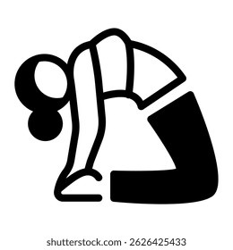 Este Camelo (pose) ícone é adequado para Yoga, Mindfulness, Estilo de vida saudável, etc