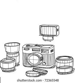 This is a camera body and lens option, ,sketch on my imagination