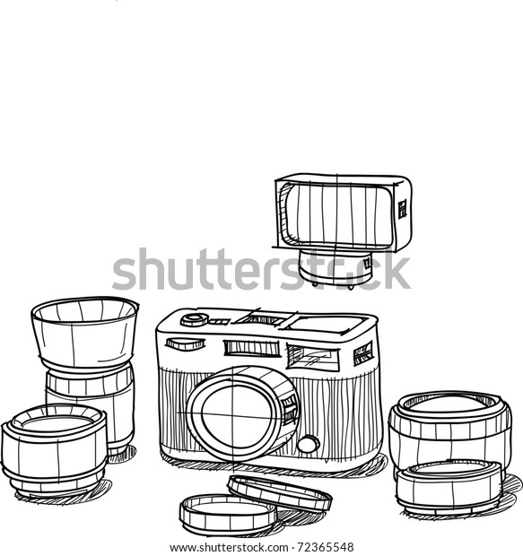 This is a camera body and lens option,\
,sketch on my imagination