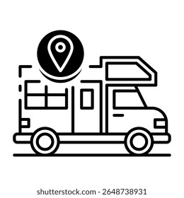 Este ícone Camper é adequado para viagens e turismo, etc