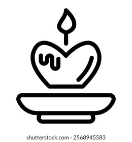 This Candle icon is suitable for Valentine, Wedding, Romance, etc.