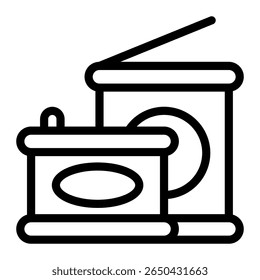 This Canned food icon is suitable for Camping, Outdoor Activity, Summer Vacation, etc