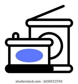 This Canned food icon is suitable for Camping, Outdoor Activity, Summer Vacation, etc