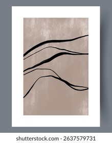 This captivating abstract line art piece enhances any space with its aesthetic appeal