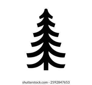 This captivating black and white silhouette of a spruce tree exudes a sense of serenity and natural beauty.