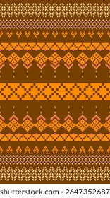 This captivating geometric ethnic pattern offers a versatile and stylish design solution, perfect for enhancing backgrounds, creating stunning wallpapers, or printing onto fabrics.