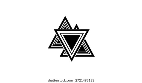 This captivating image showcases a group of triangles arranged in a geometric formation. The abstract design features layered triangles that create a dynamic and modern feel. With its minimalist