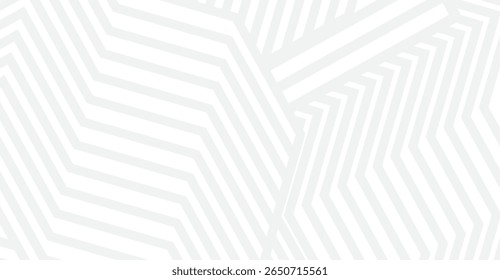 This captivating image showcases a sophisticated abstract pattern featuring intersecting geometric shapes with light gray and white hues that evoke a sense of modern elegance