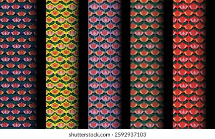 This captivating scales pattern vector set! Featuring colorful fish scale designs, perfect for fantasy themes, aquatic projects, and unique backgrounds