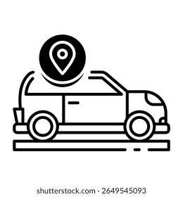 Este icono del coche es conveniente para el Transporte, los viajes y el turismo, etc