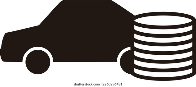 This is a car loan icon illustration.