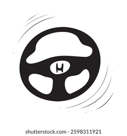This is a car steering wheel vector icon that you can use and change the color according to your wishes.