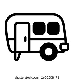 Este ícone de Caravana é adequado para Camping, Atividade ao ar livre, férias de verão, etc