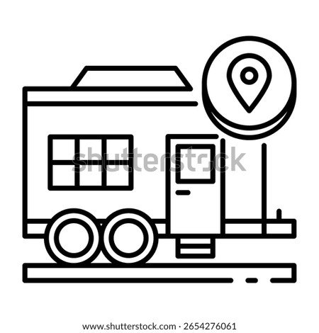 This Caravan icon is suitable for Summer Holiday, etc.