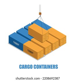 this is a Cargo Container Vector Template 