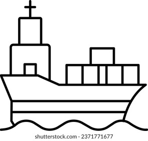 This is Cargo ship Line Vector Icon easily modified with filled and trendy colours combination, you'll find representations of essential of icon concepts.

