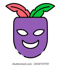 This Carnival Mask icon is suitable for Mardi Gras carnival, Medieval, party, etc.
