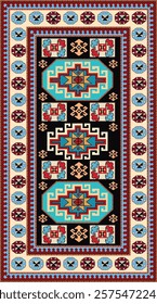 This carpet features traditional Uzbek Turkic patterns, with vibrant colors and intricate geometric and floral motifs, reflecting the rich cultural heritage and craftsmanship of Uzbekistan. 