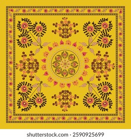 This carpet features traditional Uzbek Turkic patterns, with vibrant colors and intricate geometric and floral motifs, reflecting the rich cultural heritage and craftsmanship of Uzbekistan.