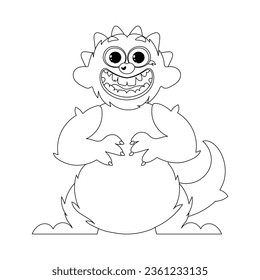 This cartoon character is different from the others and has unique qualities. Childrens coloring page.