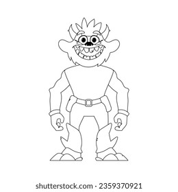 This cartoon character is really special and different from others because it can do things that no one else can do. Childrens coloring page.