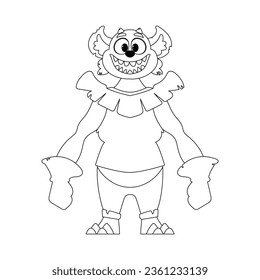 This cartoon character is really unique and awesome because it can perform tasks that no one else can. Childrens coloring page.