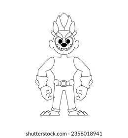 This cartoon character is special and amazing because it can do things that nobody else can do. Childrens coloring page.