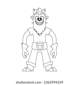 This cartoon character is special and amazing because it can do things no one else can do. Childrens coloring page.