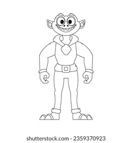 This cartoon character is unique and awesome because it can do things that nobody else can do. Childrens coloring page.