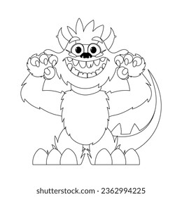 This cartoon character is unique and extraordinary because it can do things that no one else can do. Childrens coloring page.