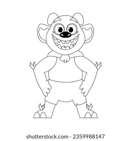 This cartoon character is unique and special because it can do things that nobody else can do. Childrens coloring page.