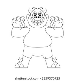 This cartoon character is unique and stands out from the rest because it has special abilities that set it apart. Childrens coloring page.