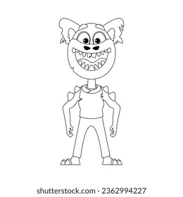 This cartoon character is unique and stands out because it has abilities that no one else has. Childrens coloring page.