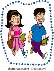 This cartoon character  are used in school education. This kind of cartoons are used in cartoons,comics books ,cartoon strips and animation too.The clip arts companies also purchased  and sale.