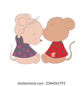 This is a cartoon illustration for your animated projects. And you can use this to send your love to your love ones.