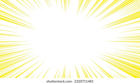 This is a cartoon-style bright-and-white concentration line material.