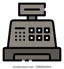 Este icono de Cash Register es adecuado para Black Friday, compras, ecommerce, etc.