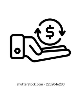 this is a cashback icon
icon with outline and pixel perfect style
this is one of the icons from the icon sets with Banking theme