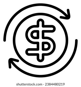 Este icono de Cashback es adecuado para compras, comercio electrónico, supermercado y negocios
