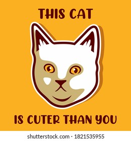 Este Gato Es Más Cortante Que La Ilustración Del Vector - Vector