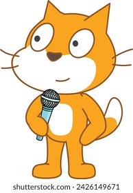 this is a cat i named scratch cat he  likes to sing you can use it