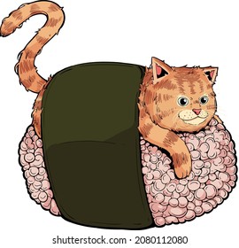 This is The Cat Onigiri illustration, you can use this artwork for your sticker, tshirt, poster, merchandise and others.

Choose the enhanced license for unlimited usage in print.