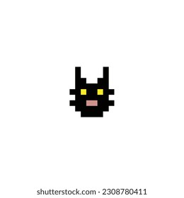 this is a cat in pixel art with black color,this item good for presentations,stickers, icons, t shirt design,game asset,logo and project.