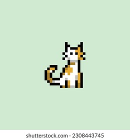 this is a cat in pixel art with colorful color,this item good for presentations,stickers, icons, t shirt design,game asset,logo and project.