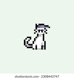 this is a cat in pixel art with colorful color,this item good for presentations,stickers, icons, t shirt design,game asset,logo and project.